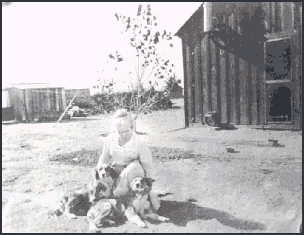 Photo of Harriet outside
home