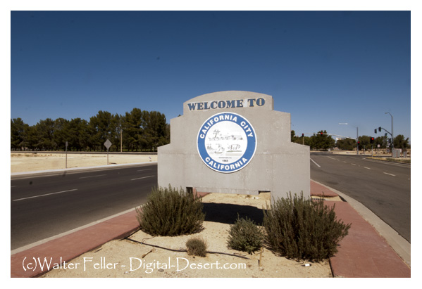 Welcome to California City, California sign