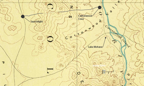 map of Cottonwood Island