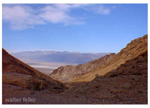 photo looking out from Mosaic Canyon