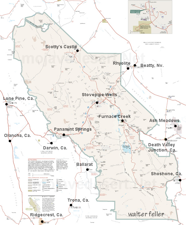 Map of Death Valley