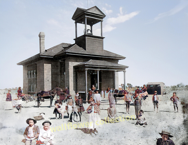 Restored Hesperia School photo
