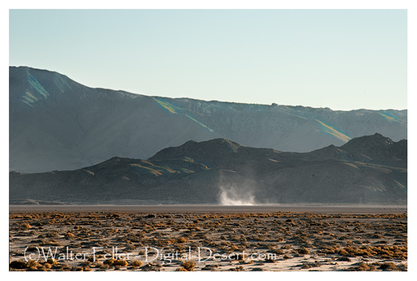 Photo of dust storm on Lucerne dry lake