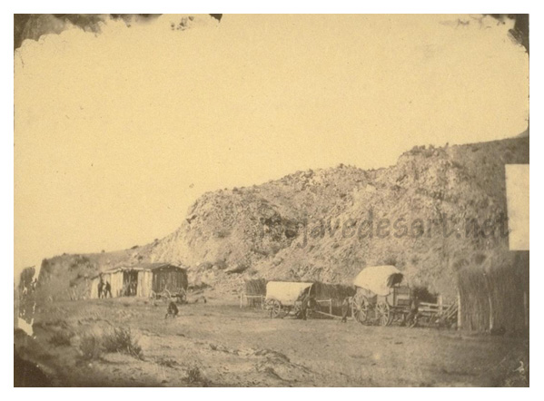 Historic photo of Point of Rocks at Mojave River