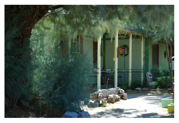 T&T Railroad building in Shoshone, CA
